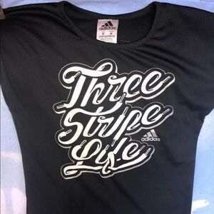 𝅺NWOT Kids Med (10-12) Adidas Three Stripe Life Tee